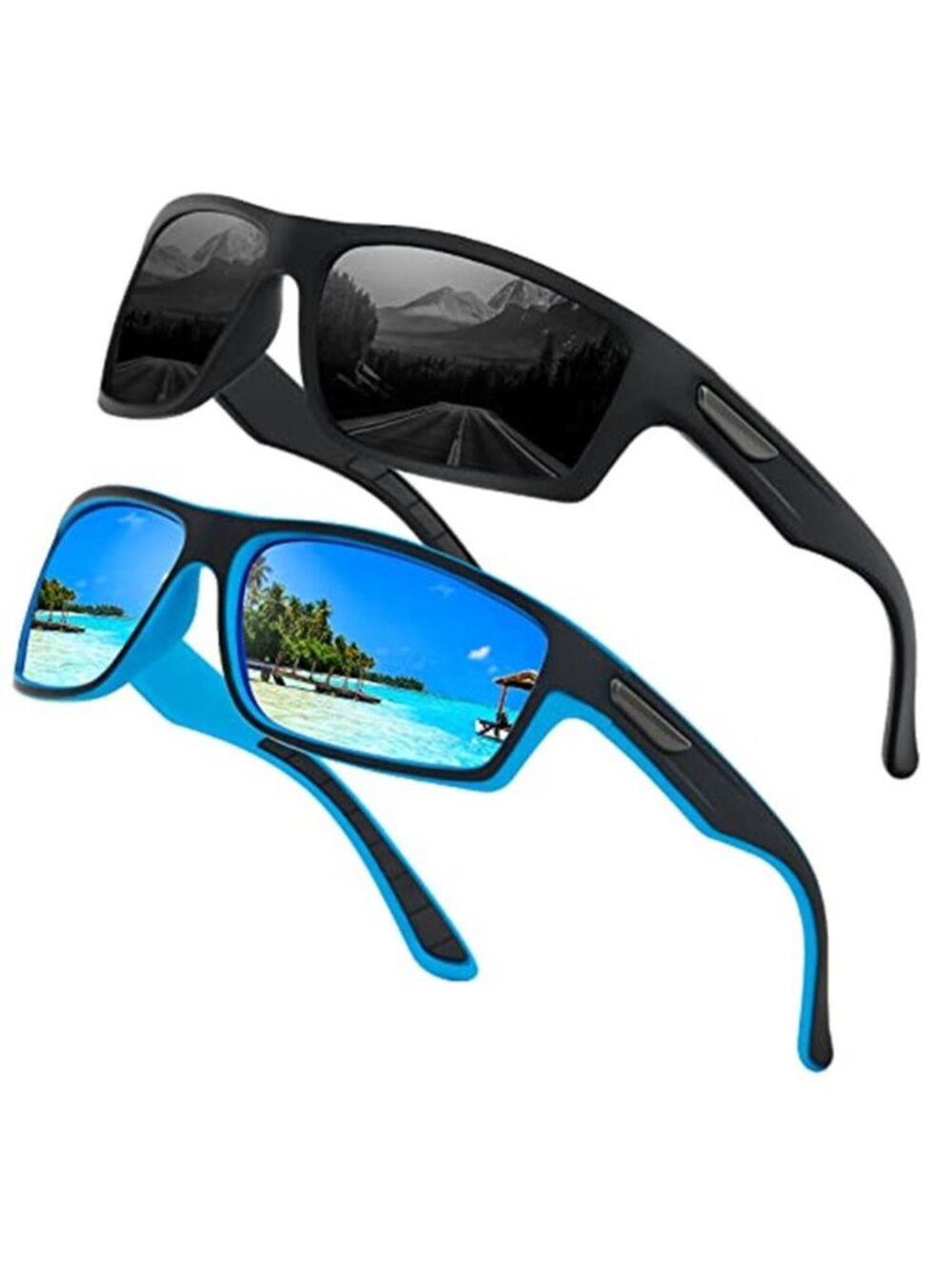 2 Pack Polarized Sunglasses for Men with UV400 Protection Mens Sunglasses